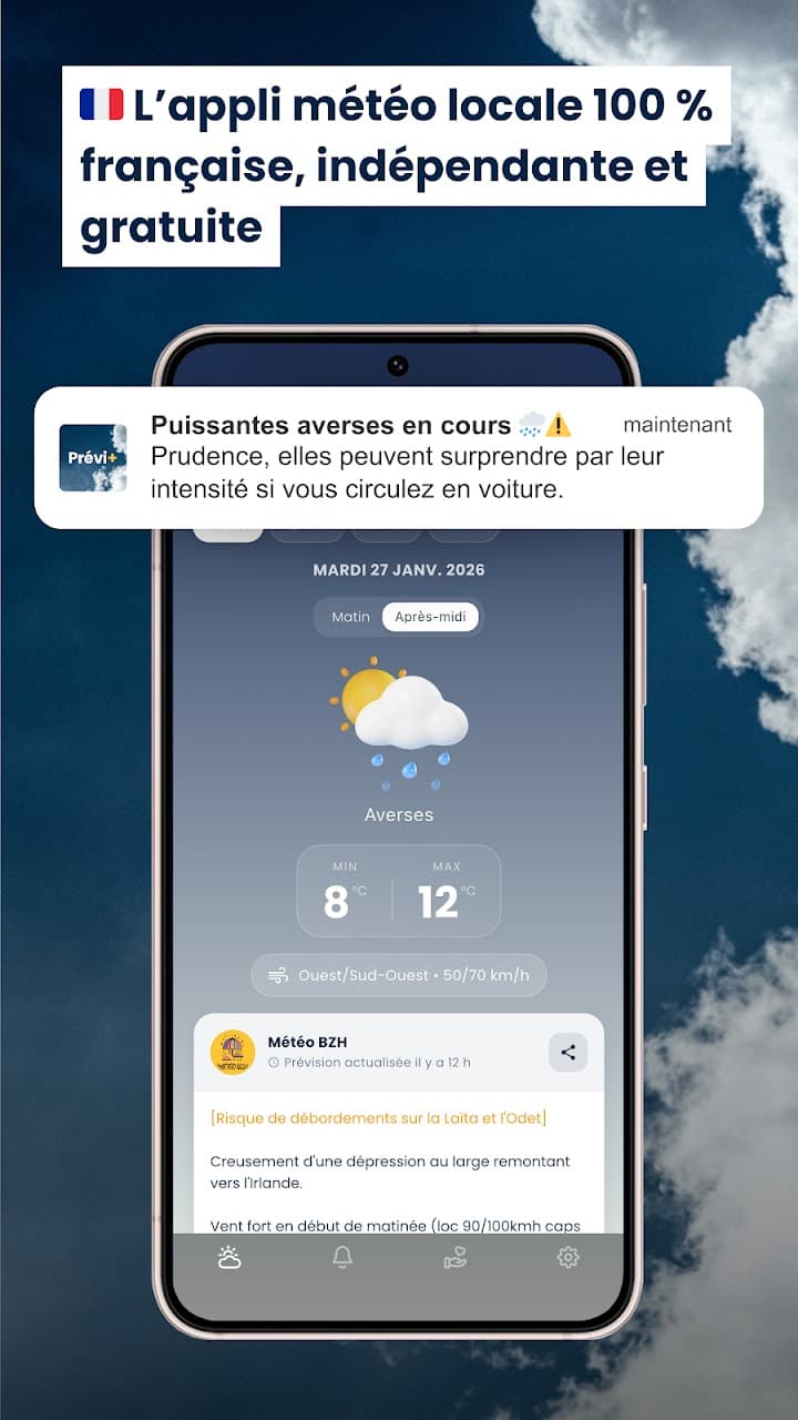 L'appli météo locale 100 % française, indépendante et gratuite